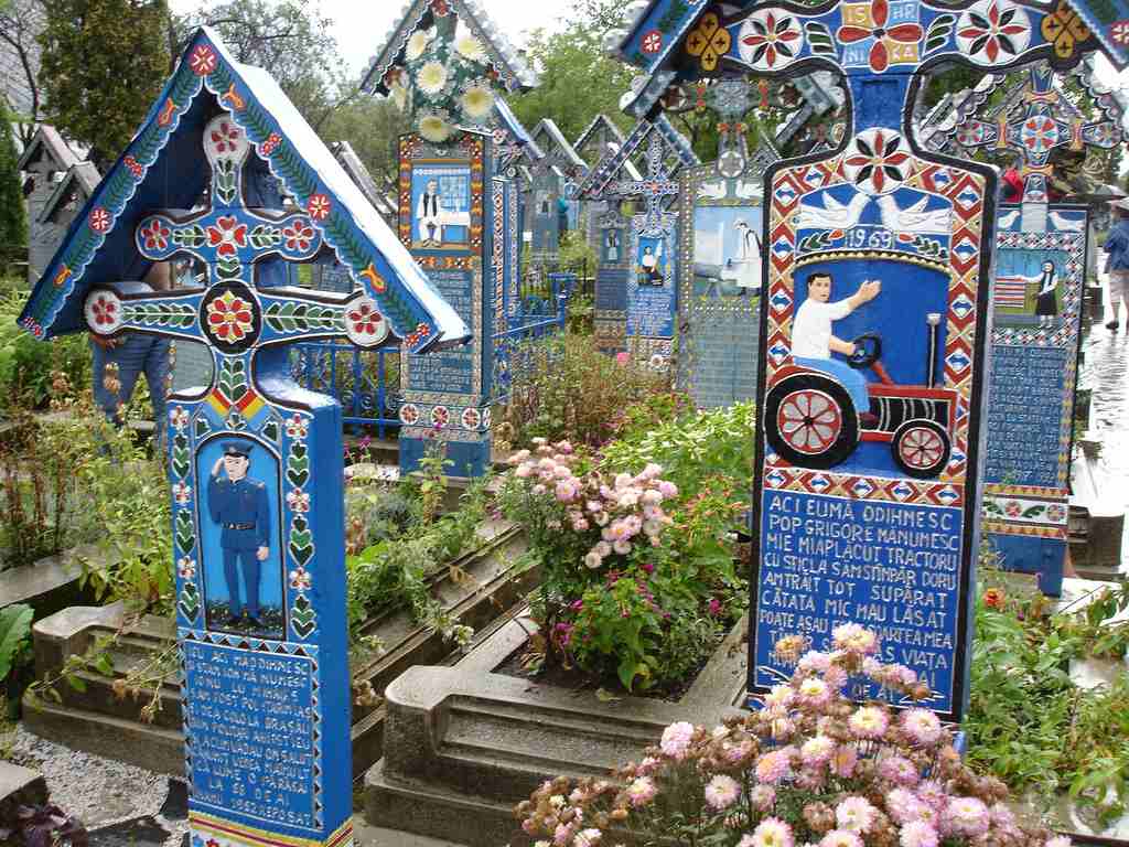 The Merry Cemetery in the village of Săpânţa